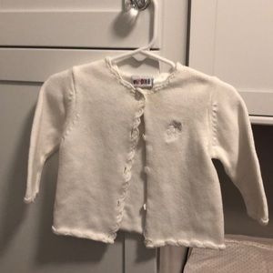 White sweater baby girl